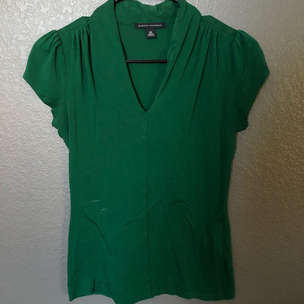 Banana republic green blouse
